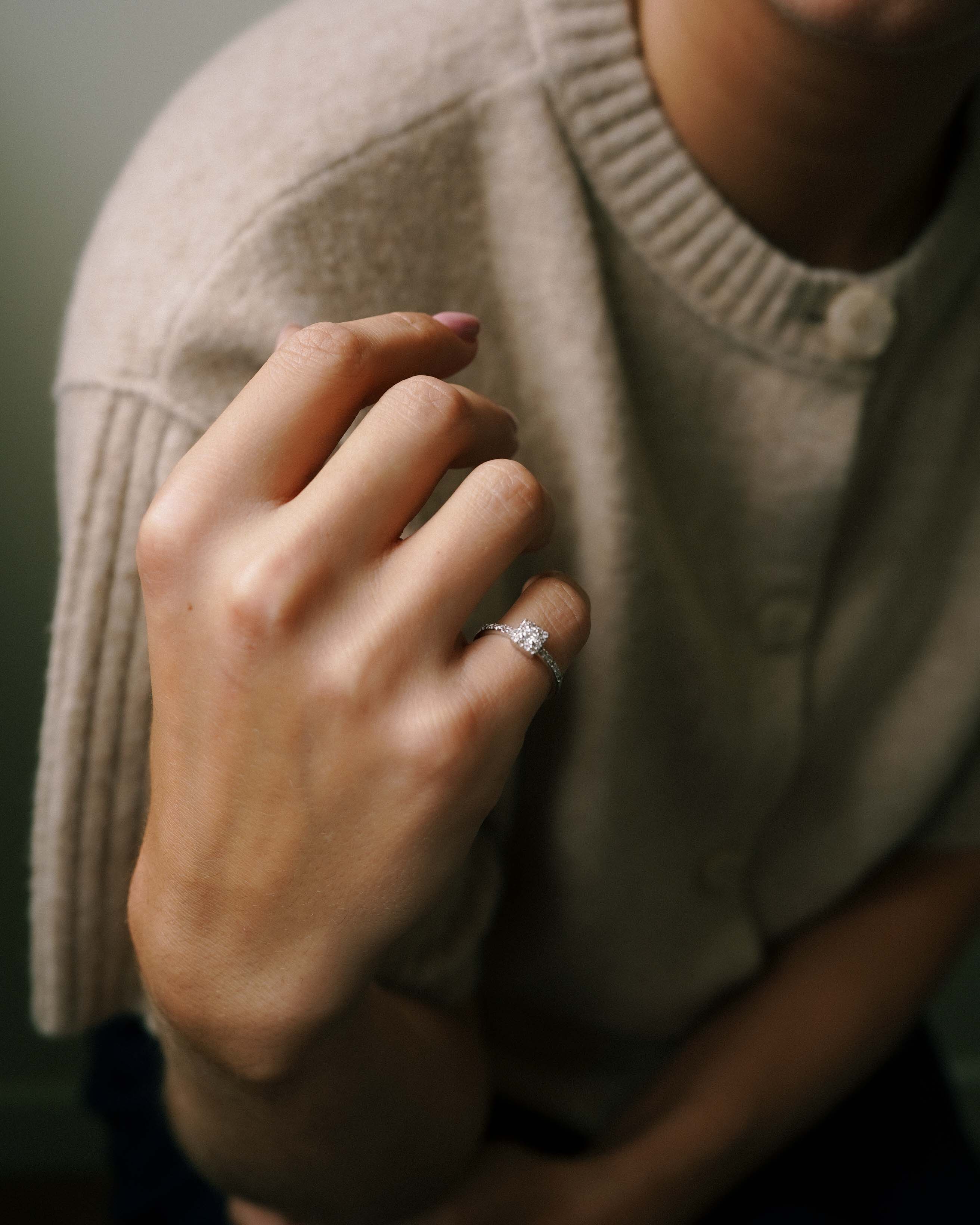 Maartje | 14K Wit Goud Briljant (0.34ct) Solitair Halo Ring