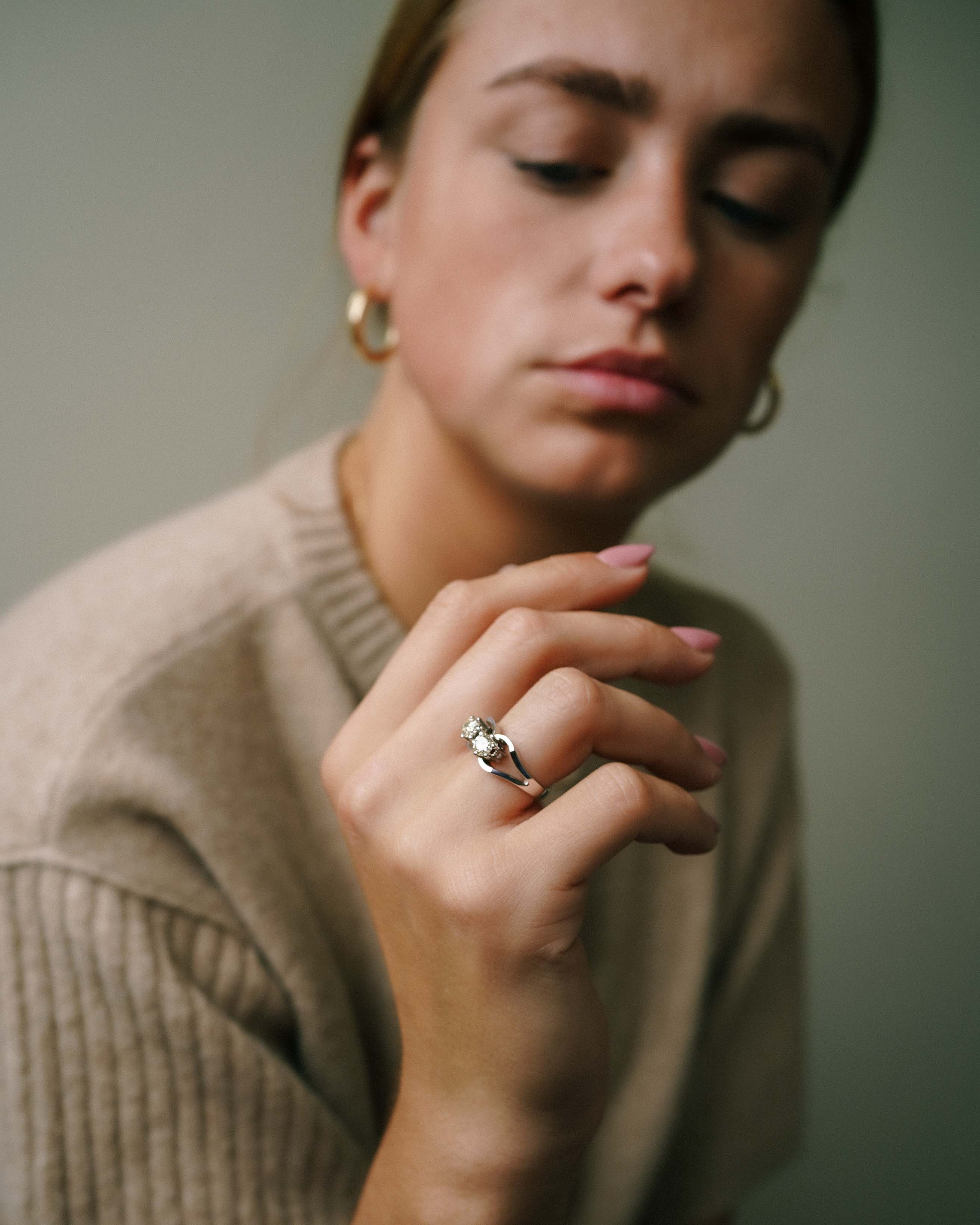 Maribel | 14K Wit Goud Briljant (0.2ct) Dress Ring