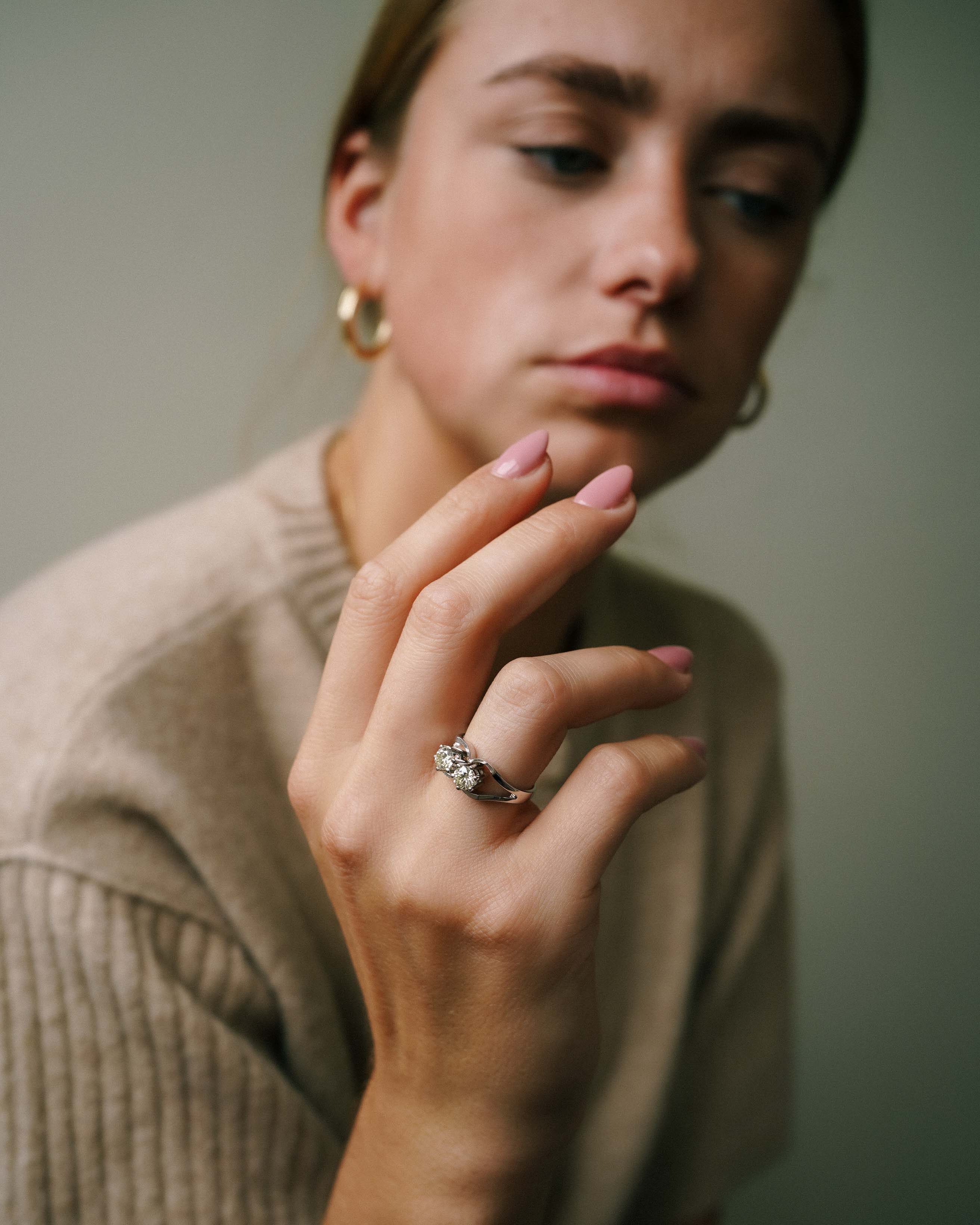 Maribel | 14K Wit Goud Briljant (0.2ct) Dress Ring