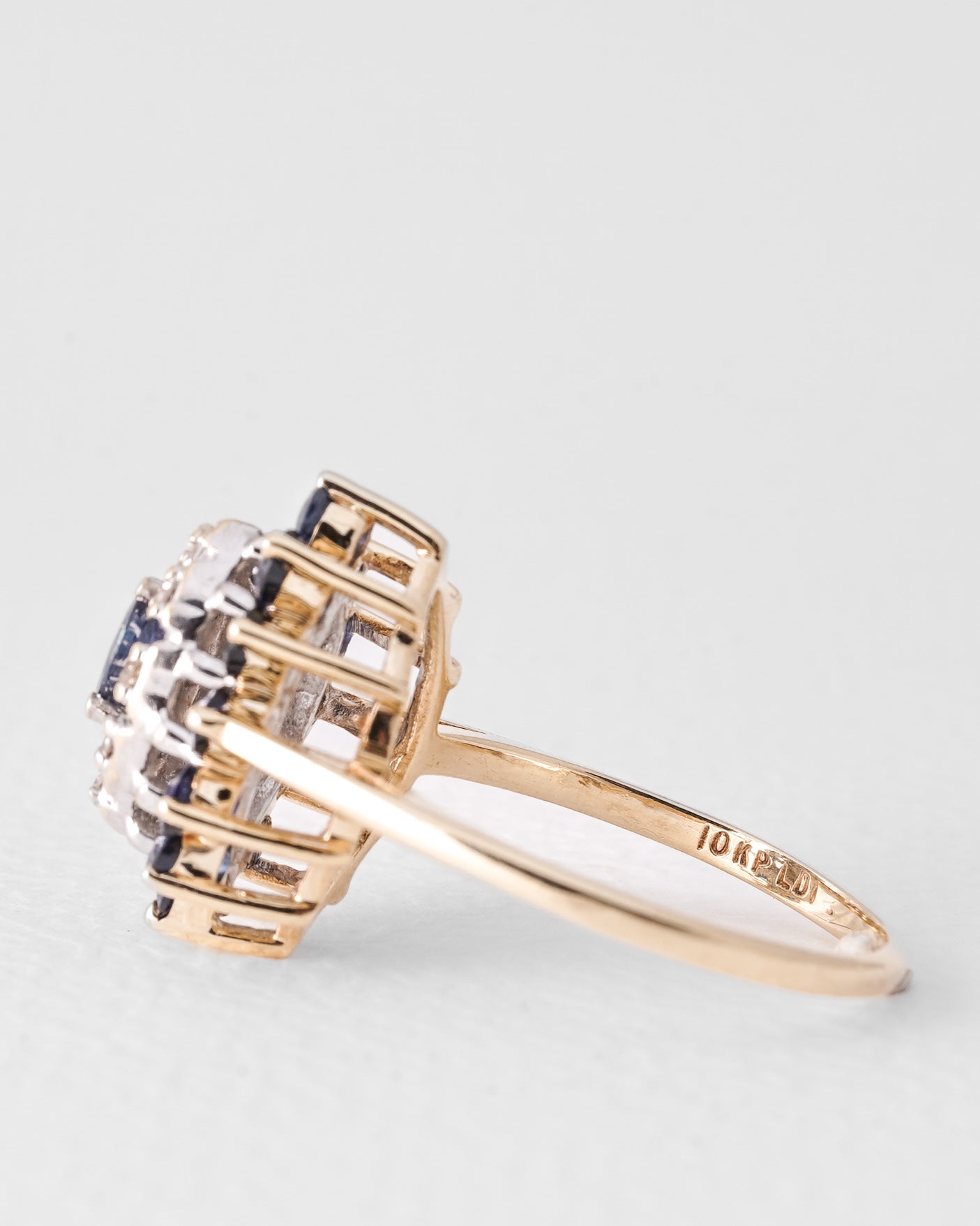 Mysa | Vintage Saffier & Diamant Ring