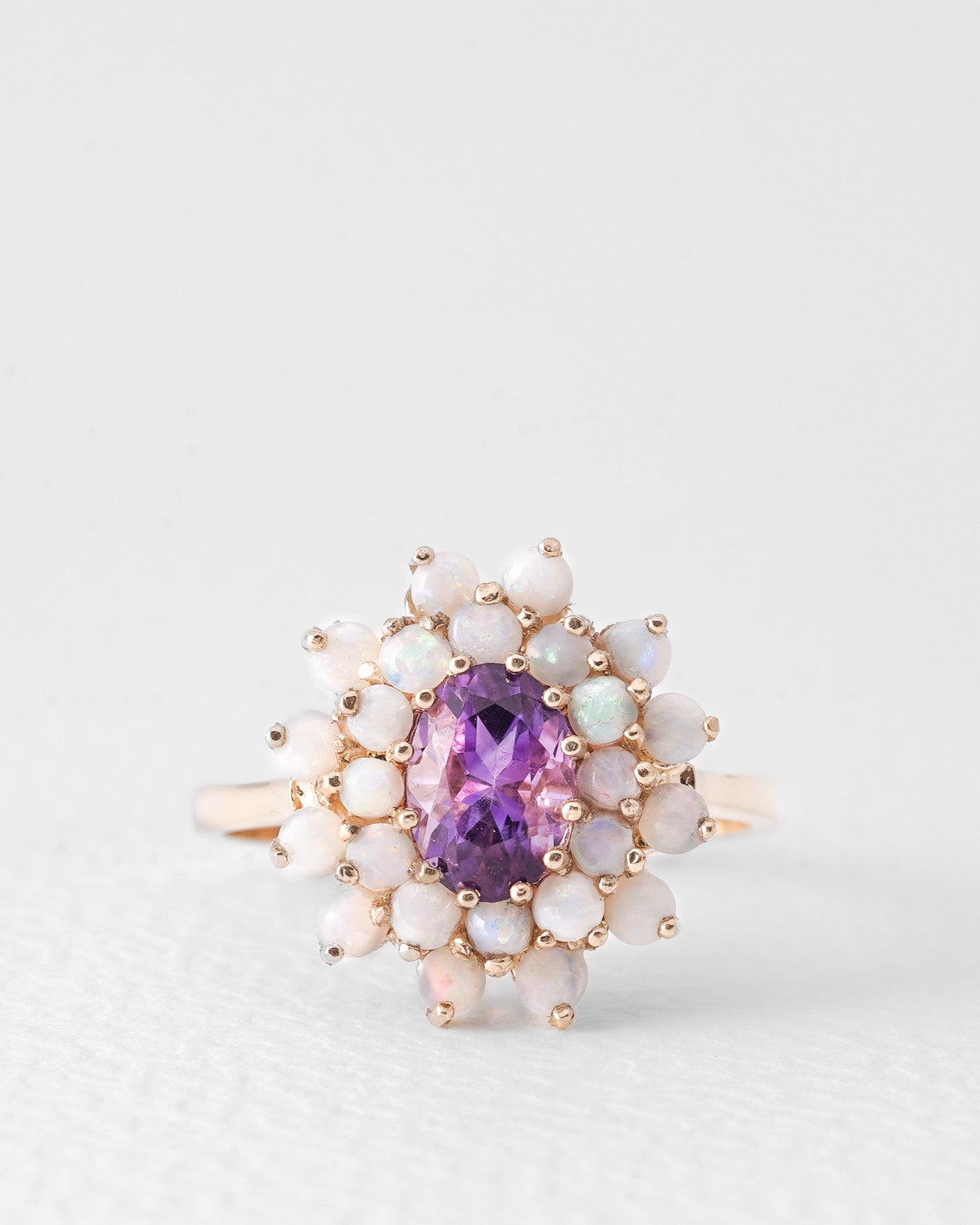 Lira | Vintage Amethist & Opaal Ring