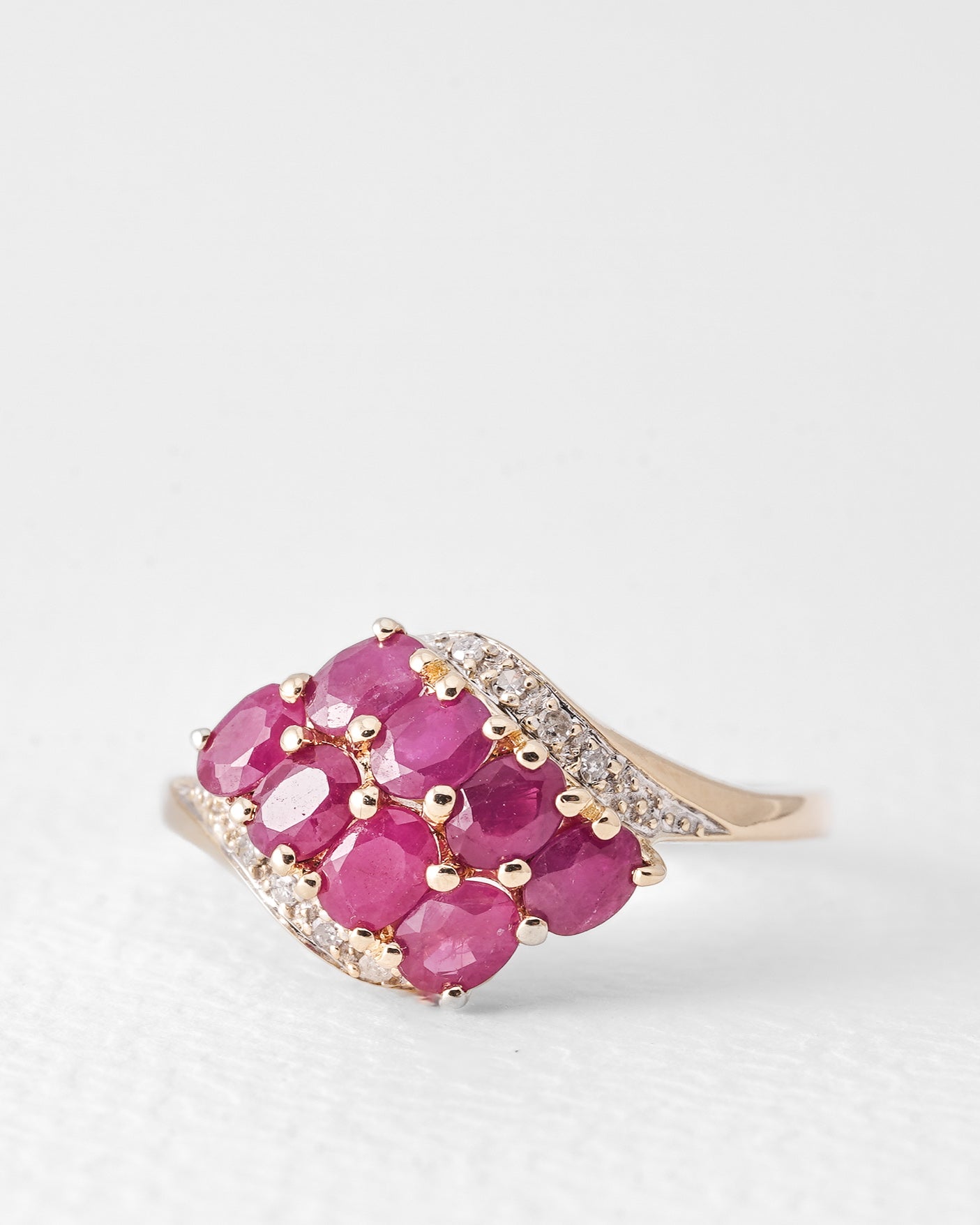 Vina | Vintage Robijn & Diamant Ring