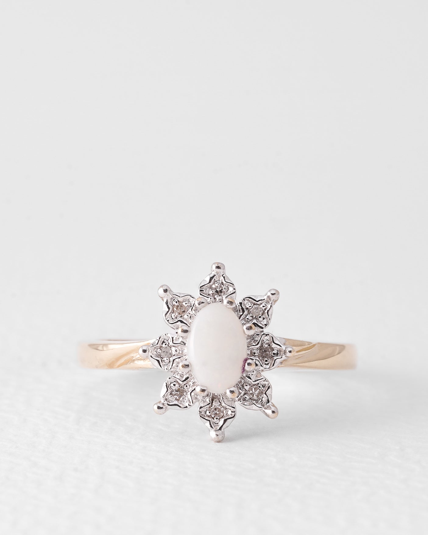 Kiva | Vintage Opaal & Diamant Ring