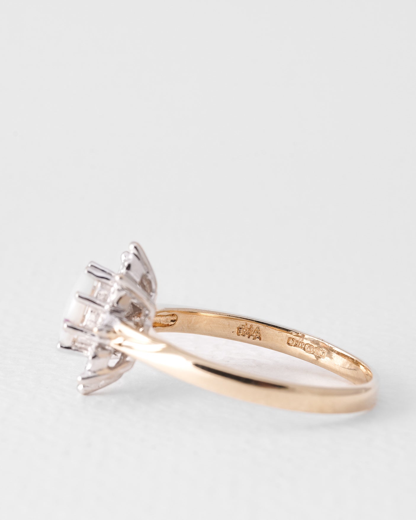 Kiva | Vintage Opaal & Diamant Ring