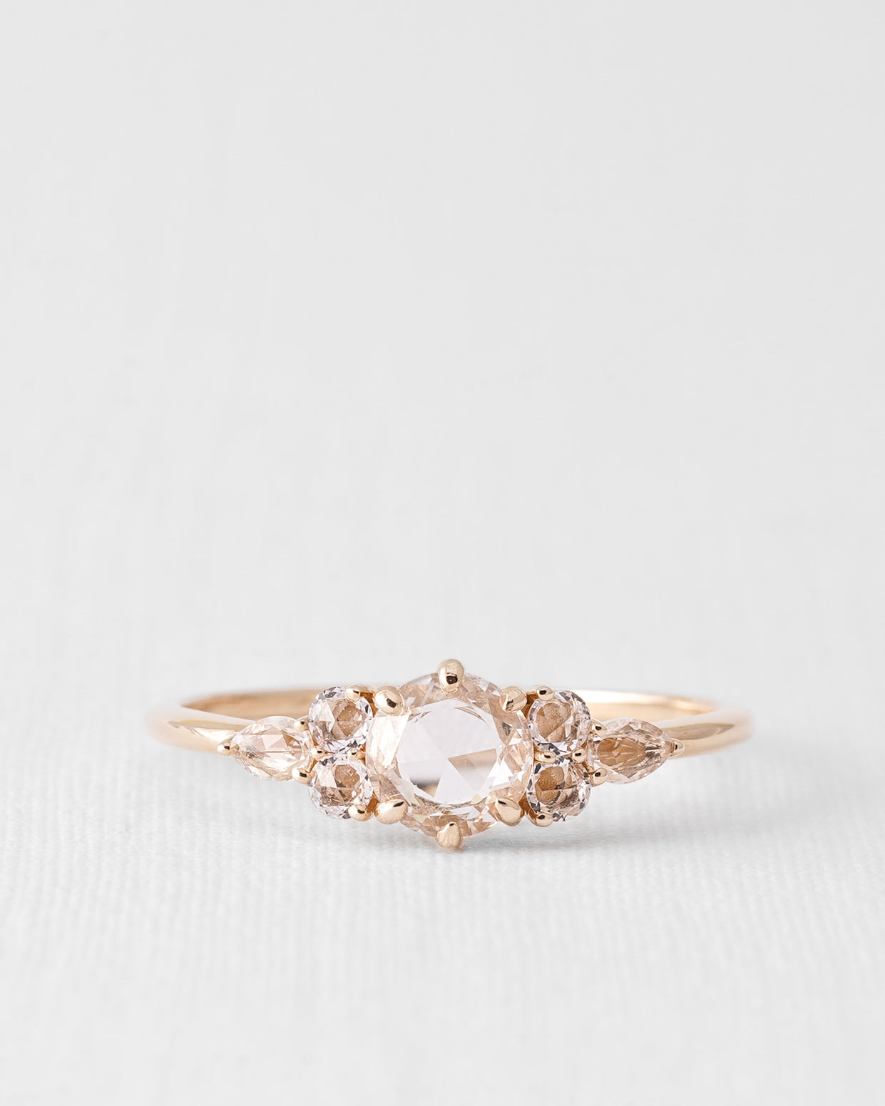 Eroni | 14K Witte Saffier Details Ring