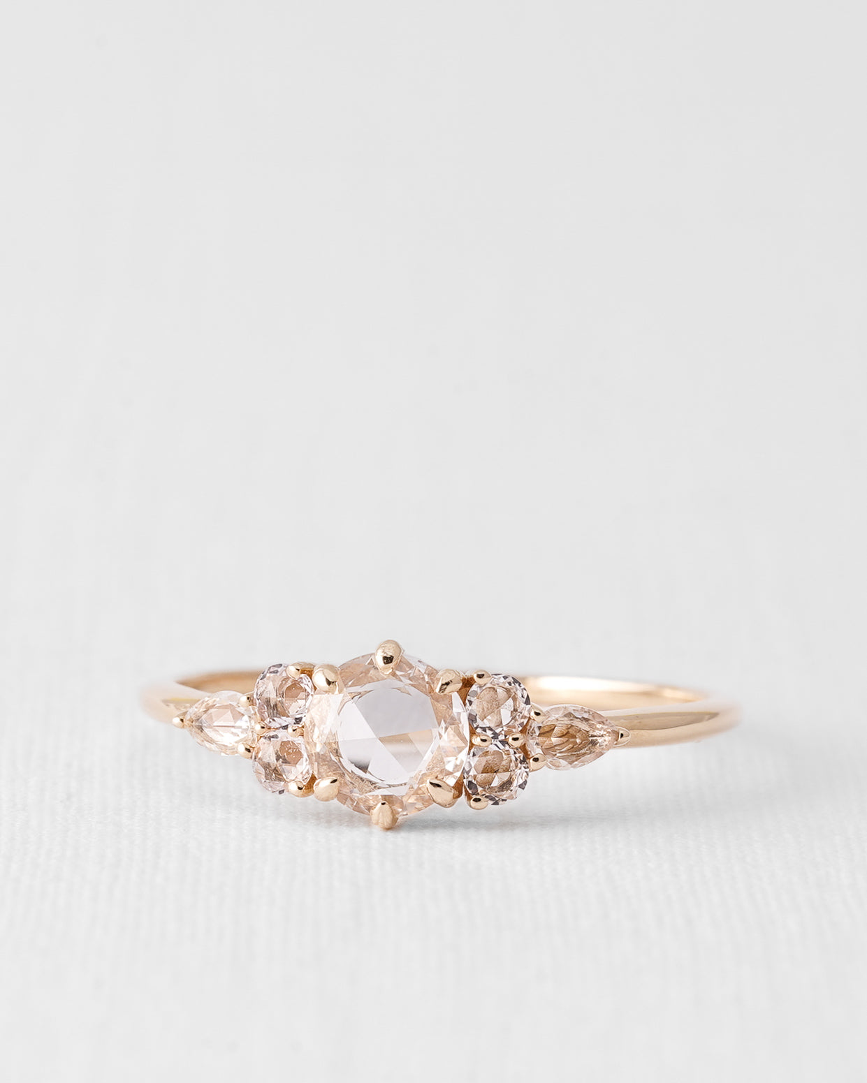 Eroni | 14K Witte Saffier Details Ring