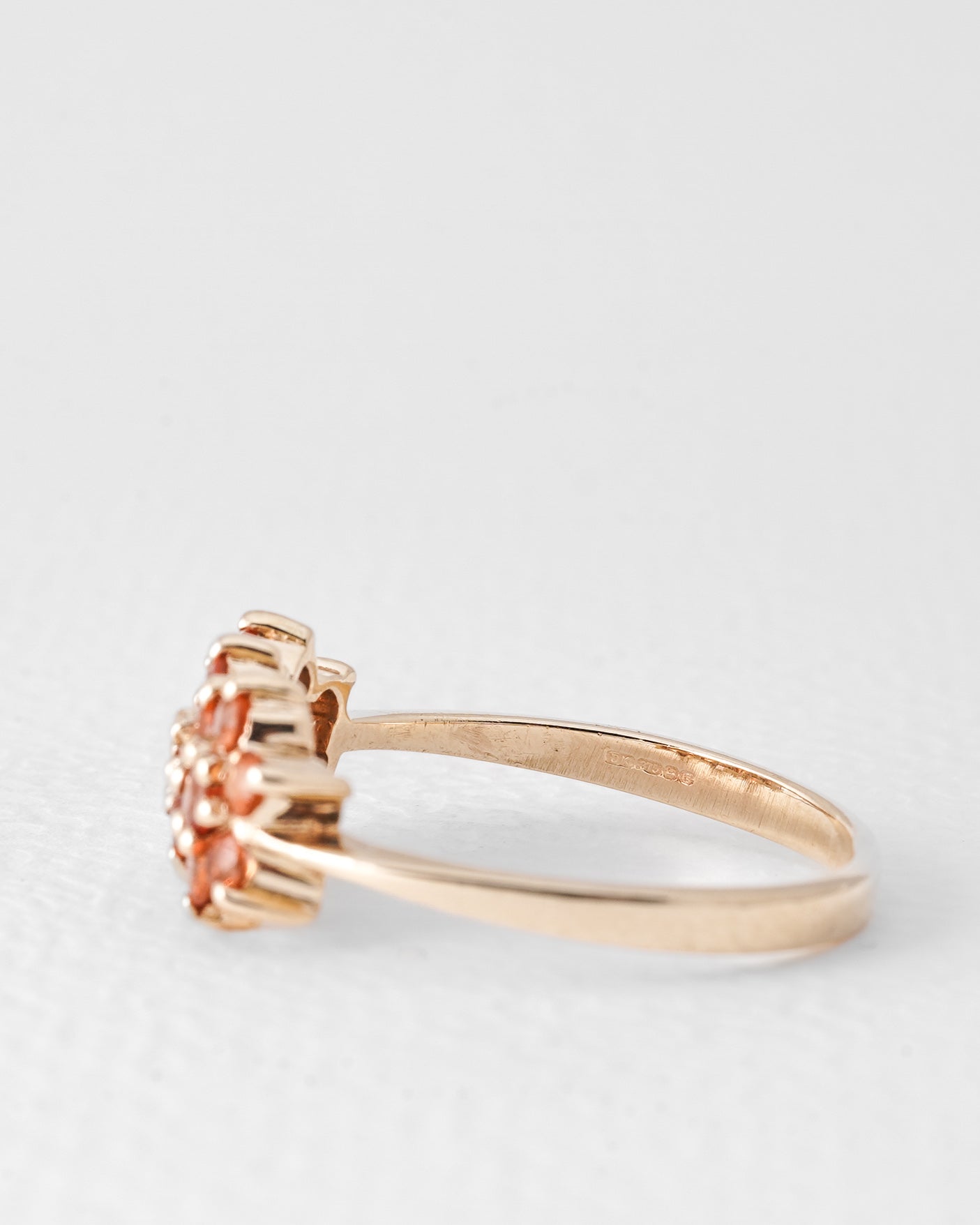 Lume | Vintage Oranje Saffier Cluster Ring