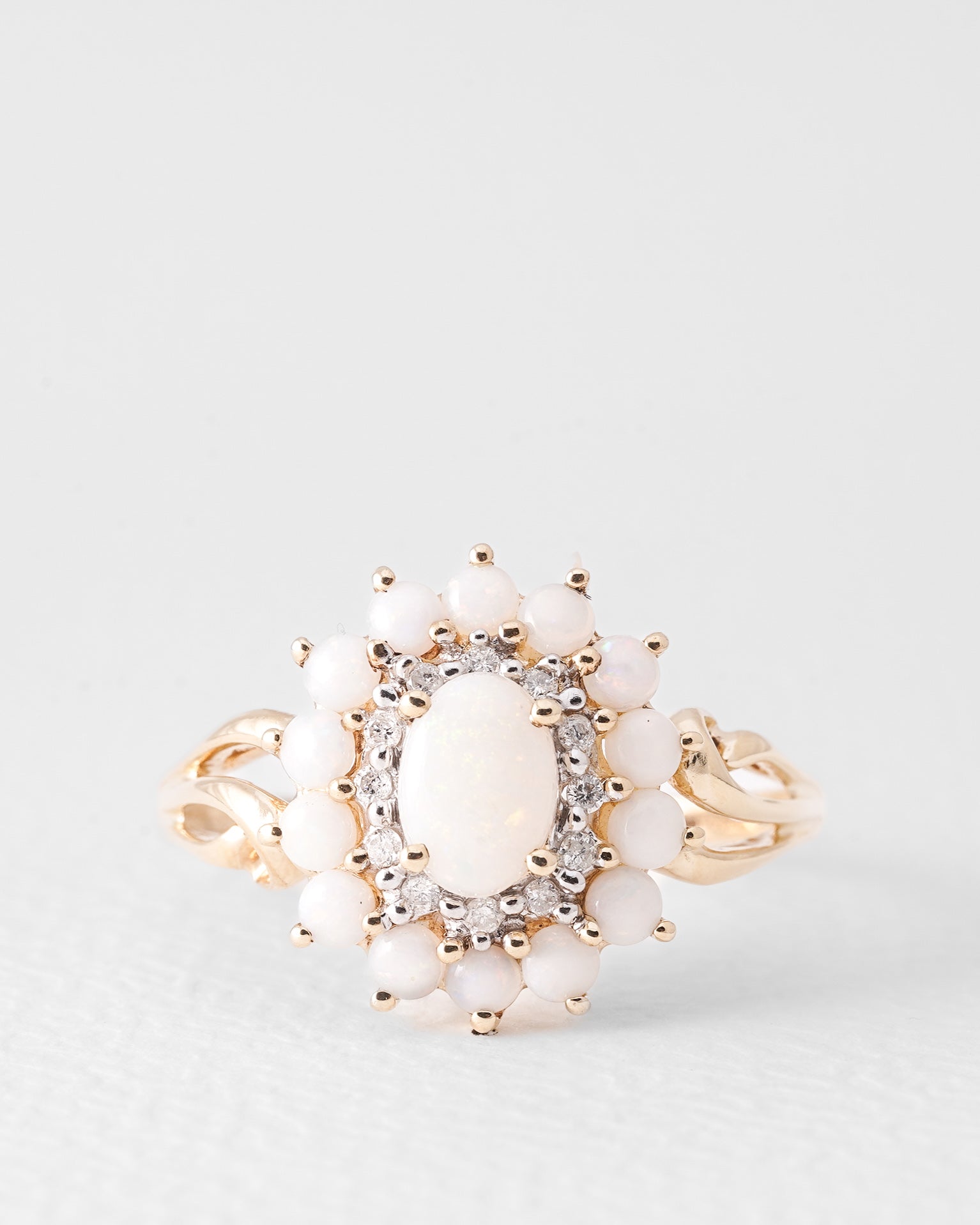 Sael | Vintage Opaal & Diamant Ring