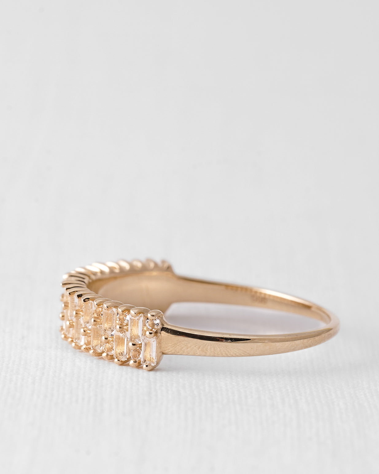 Althea | 14K Witte Topaas Baguette Statement Ring
