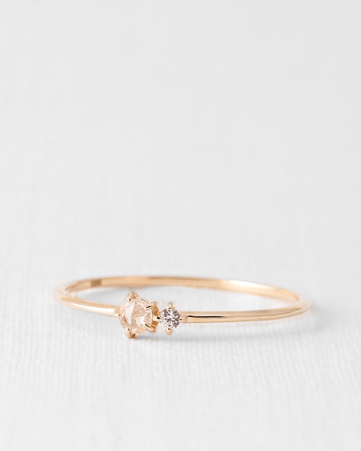 Naeva | 14K Witte Saffier Toi-et-moi Ring