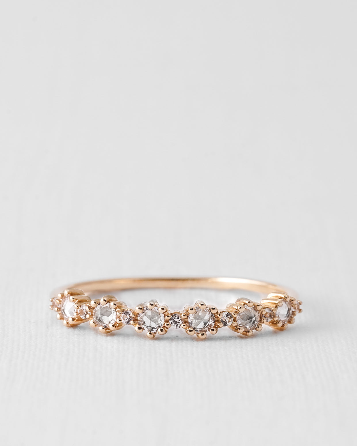 Calista | 14K Witte Saffier Pavé Ring