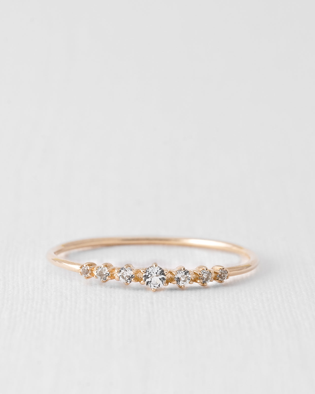 Celine | 14K Blauwe Topaas Stacking Ring