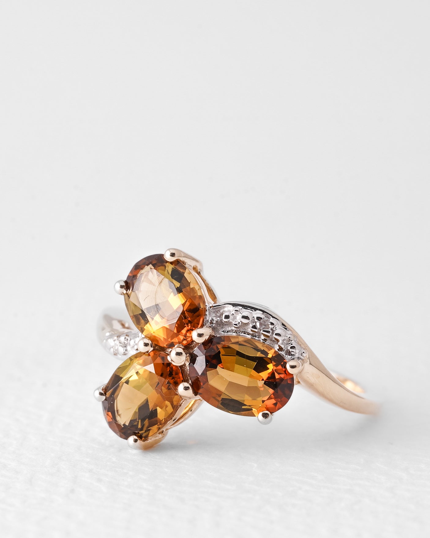 Joli | Vintage Kwarts & Diamant Ring