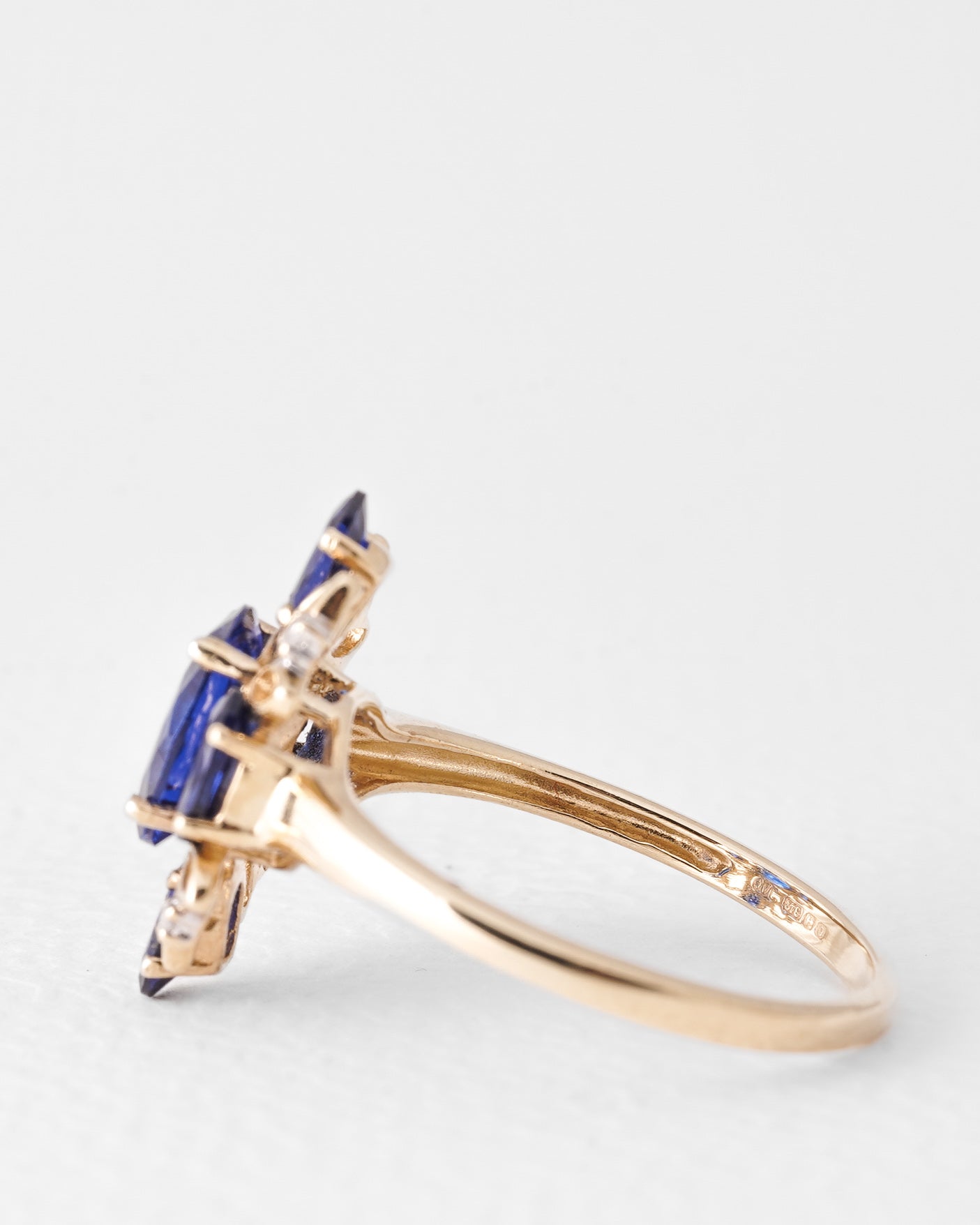 Ninon | Vintage Statement Saffier & Diamant Dress Ring