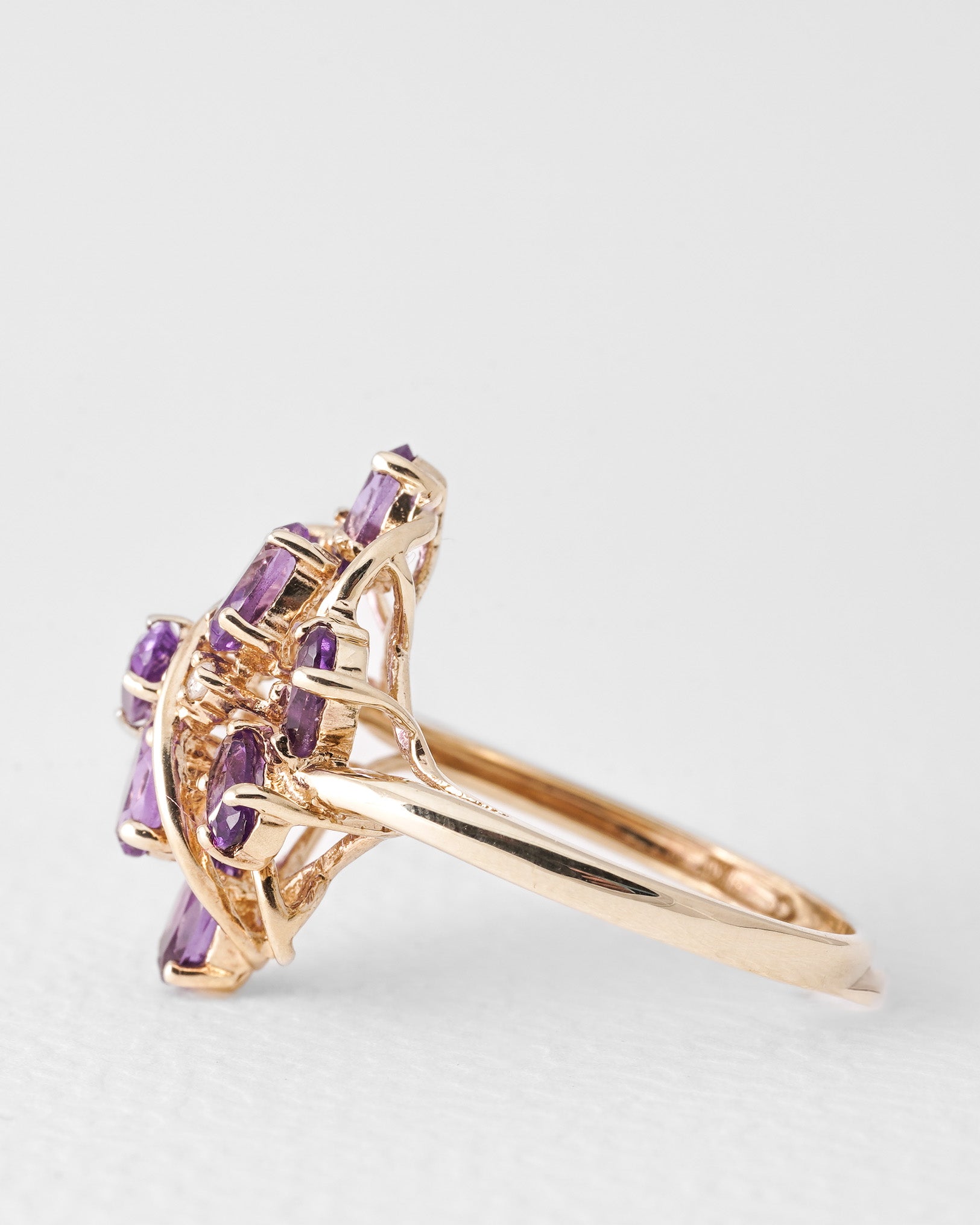 Liva | Vintage Amethist & Diamant Ring