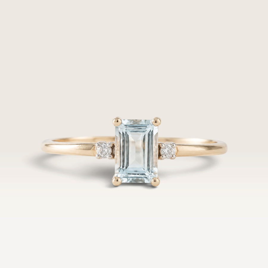 Odette | Aquamarijn & Diamant Ring