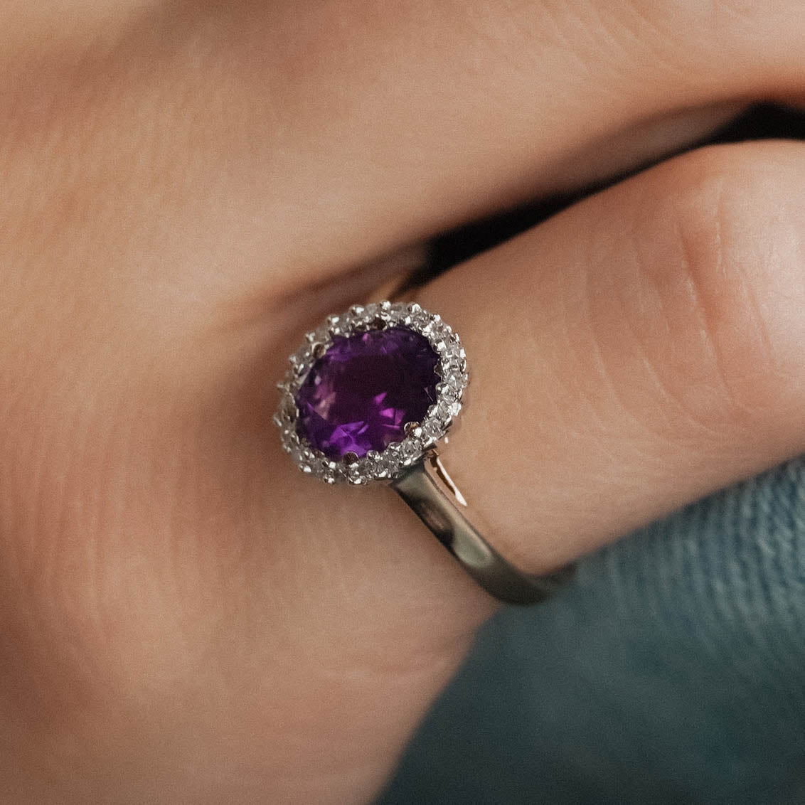 Florence | Vintage Amethist & Diamant Ring