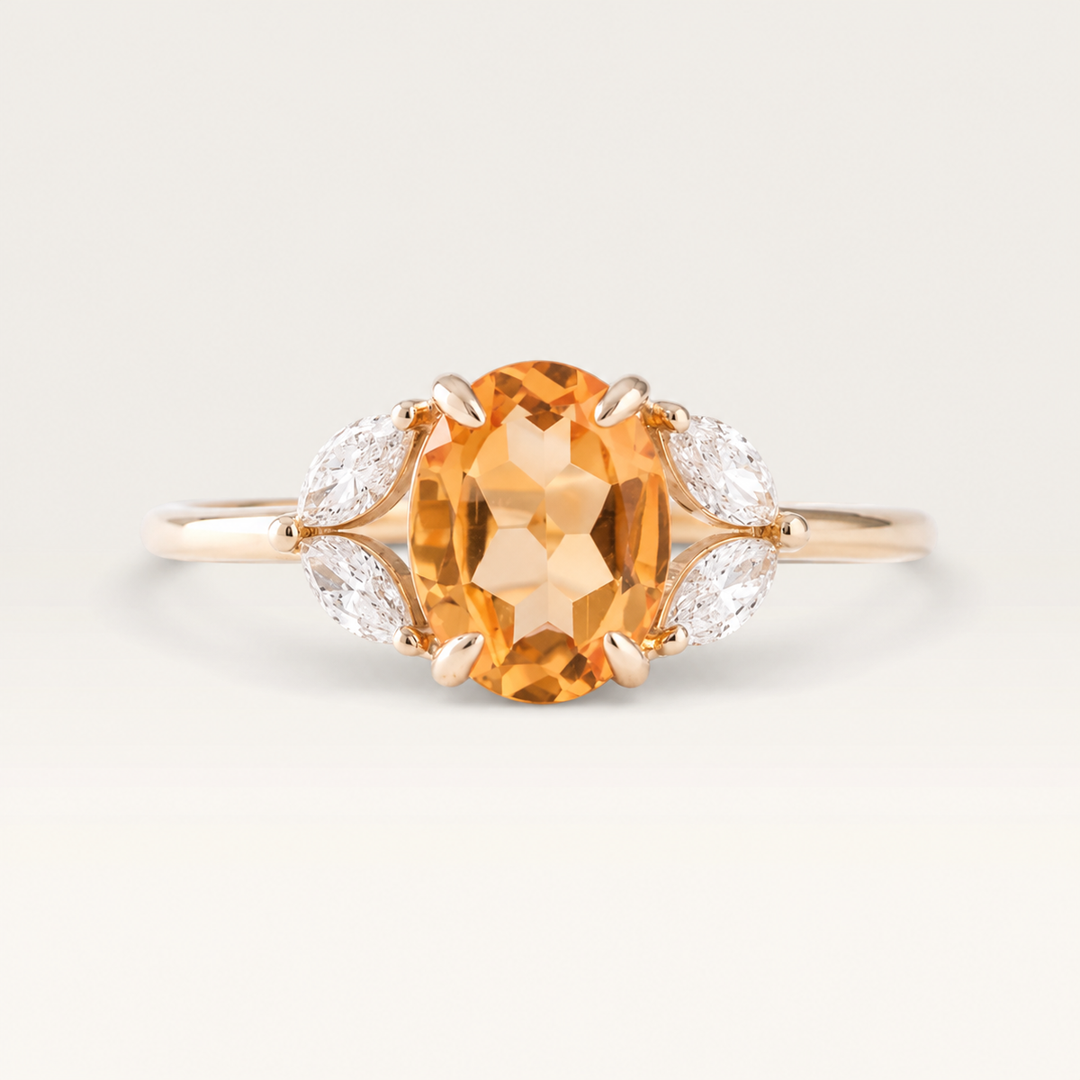Solène | Citrien & Diamant Ring