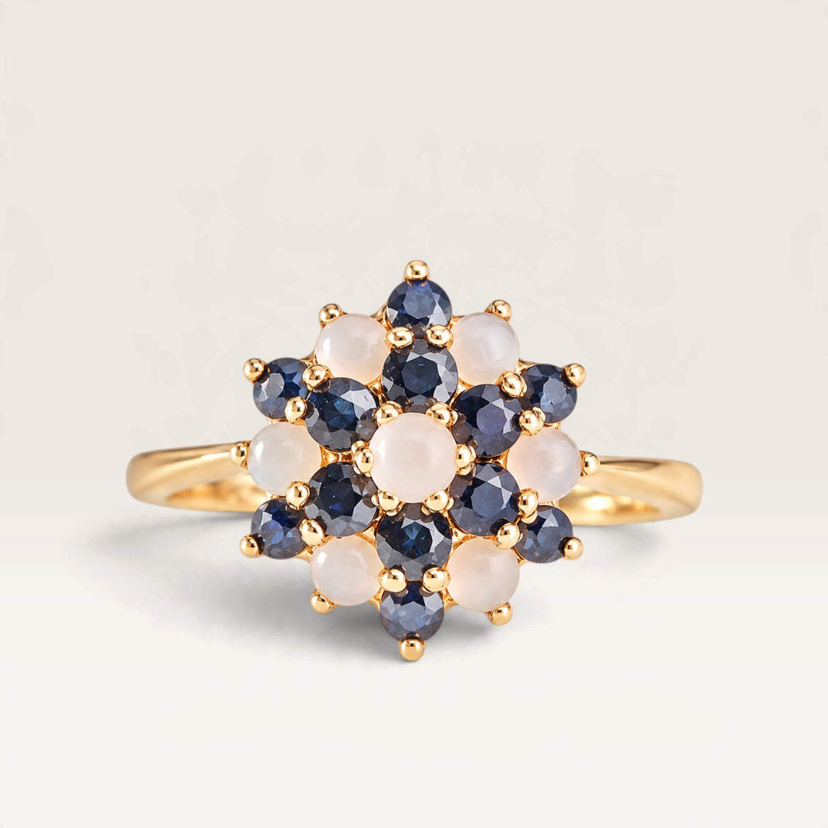 Florine| Vintage Opaal en Saffier ring - Menina Amsterdam