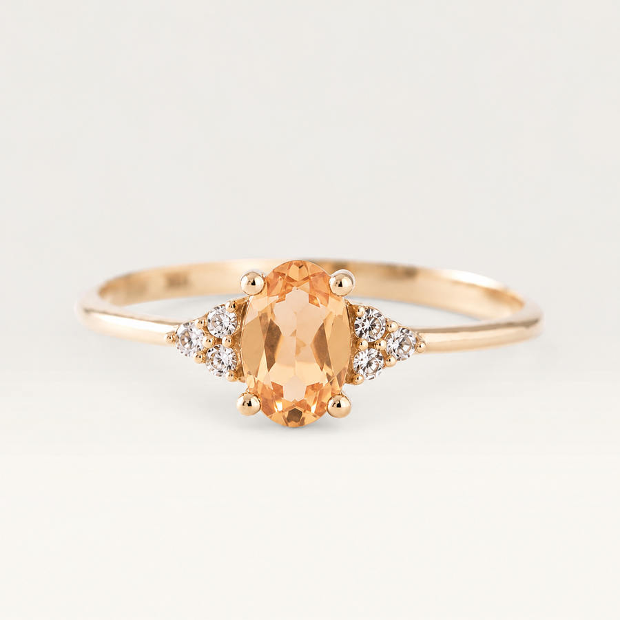 Amelie | Citrien & Diamant Ring