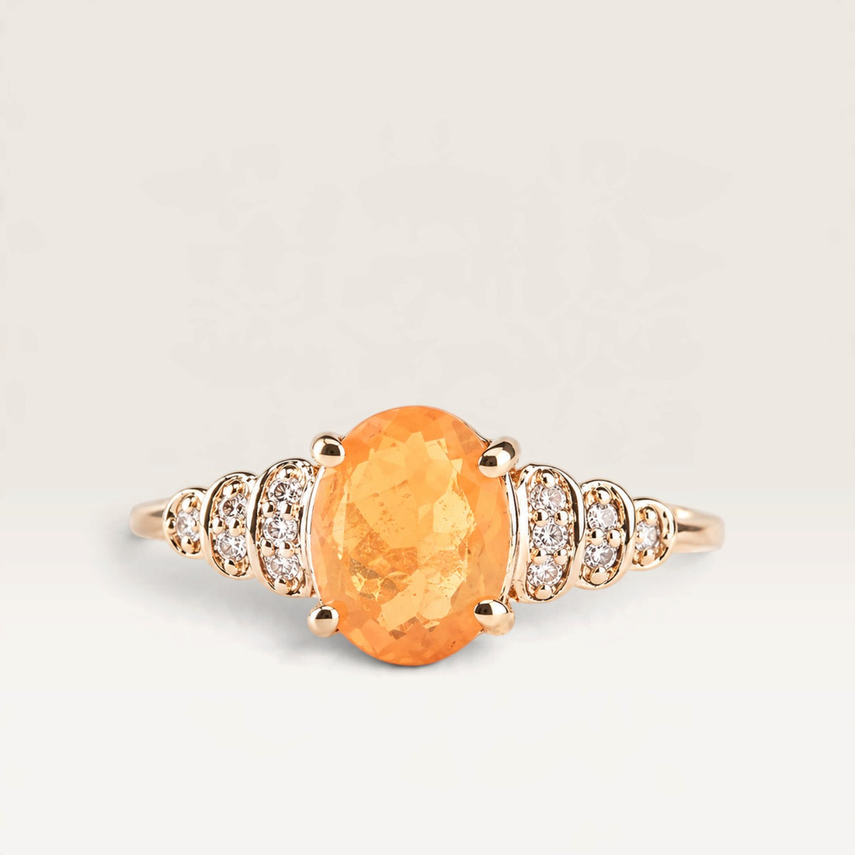 Ariana | Vintage Opaal en Diamant ring - Menina Amsterdam
