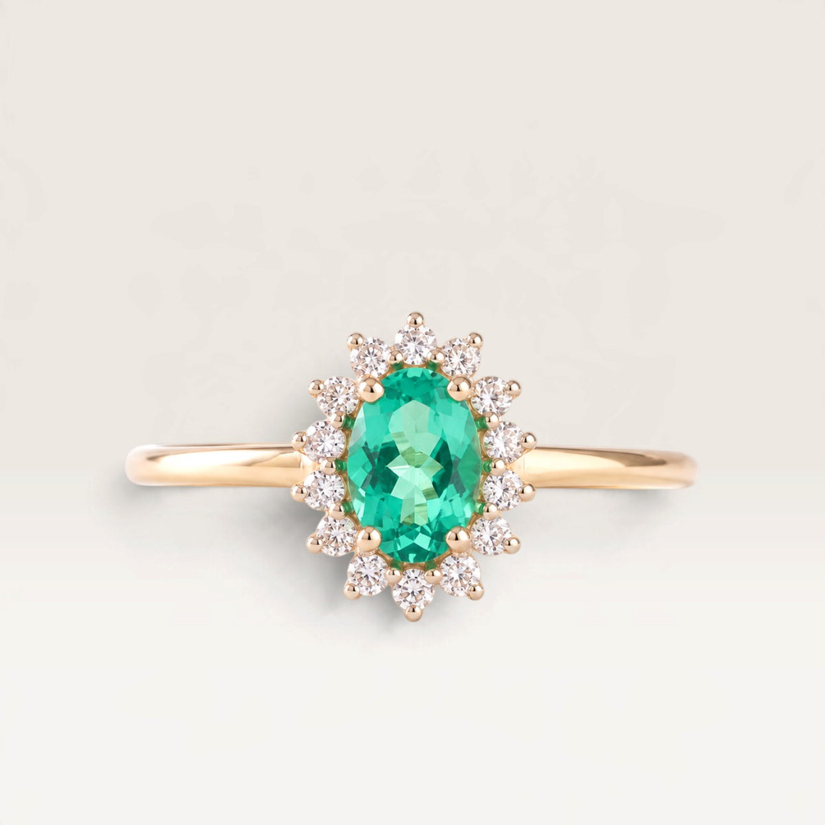 Holly | Columbiaans Smaragd & Diamant Ring