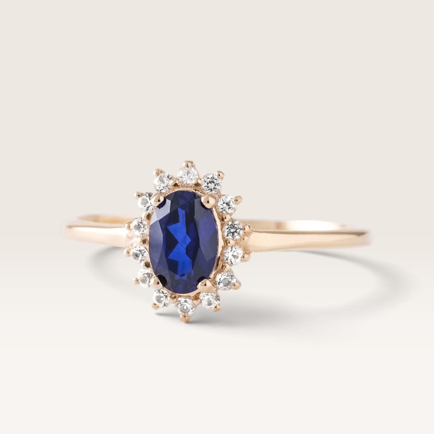 Livia | Saffier & Diamant Cluster Ring - Menina Amsterdam