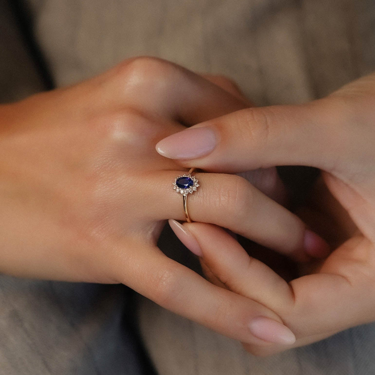Livia | Saffier & Diamant Cluster Ring - Menina Amsterdam