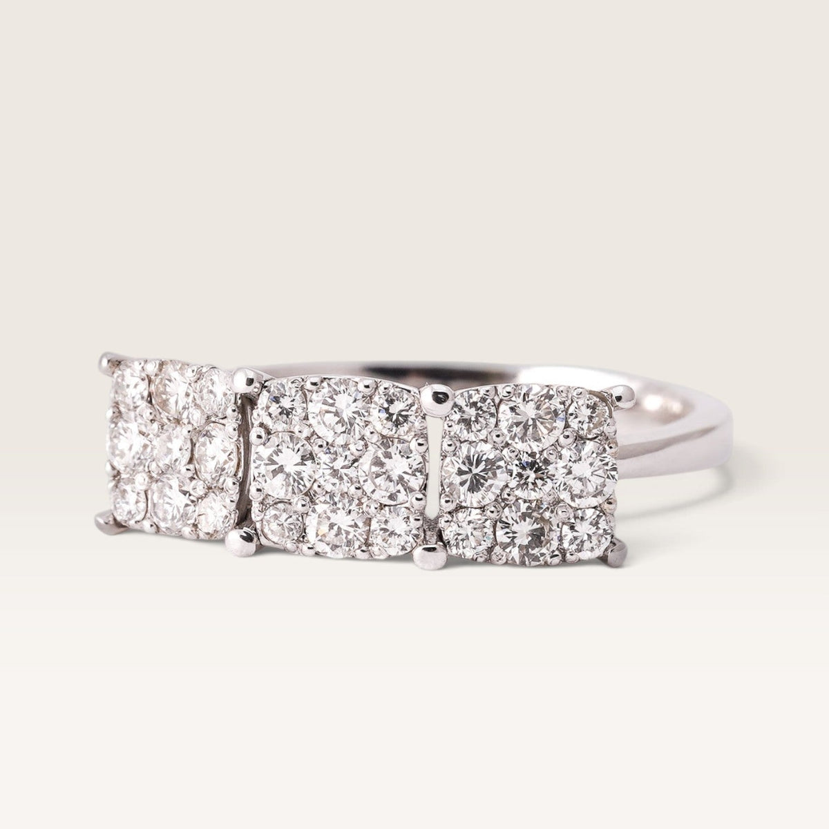 Lydiana | 18K Diamant Driesteen Ring - Menina Amsterdam