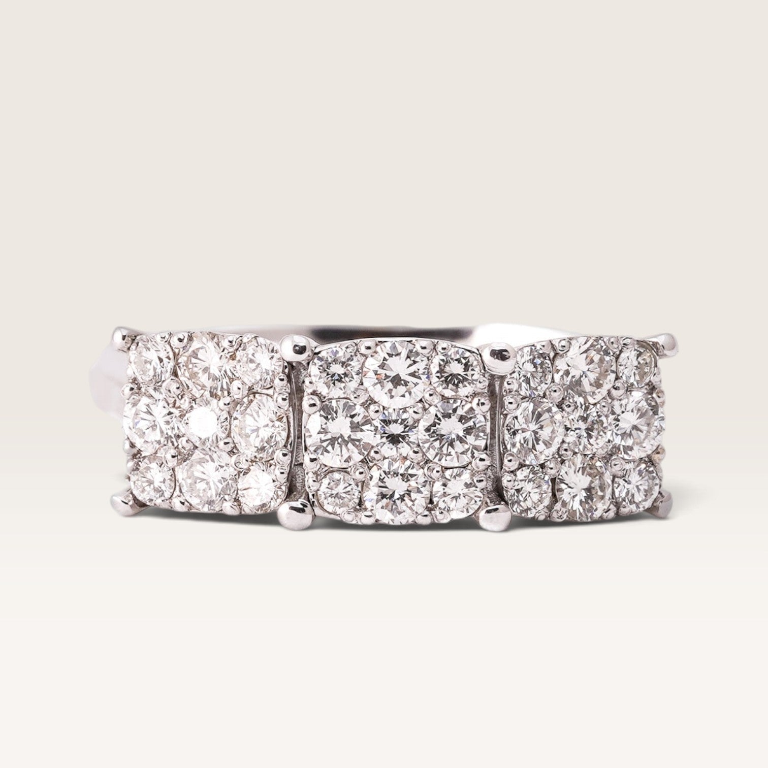 Lydiana | 18K Diamond Three-Stone Ring - Menina Amsterdam