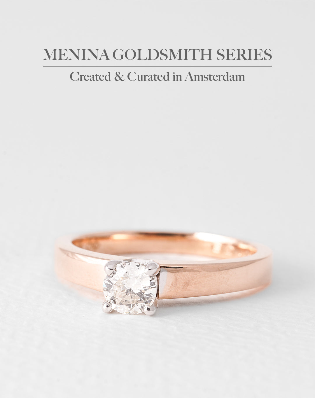 Fleur | 14K Rosé Goud Briljant (0.38ct) Solitaire Ring