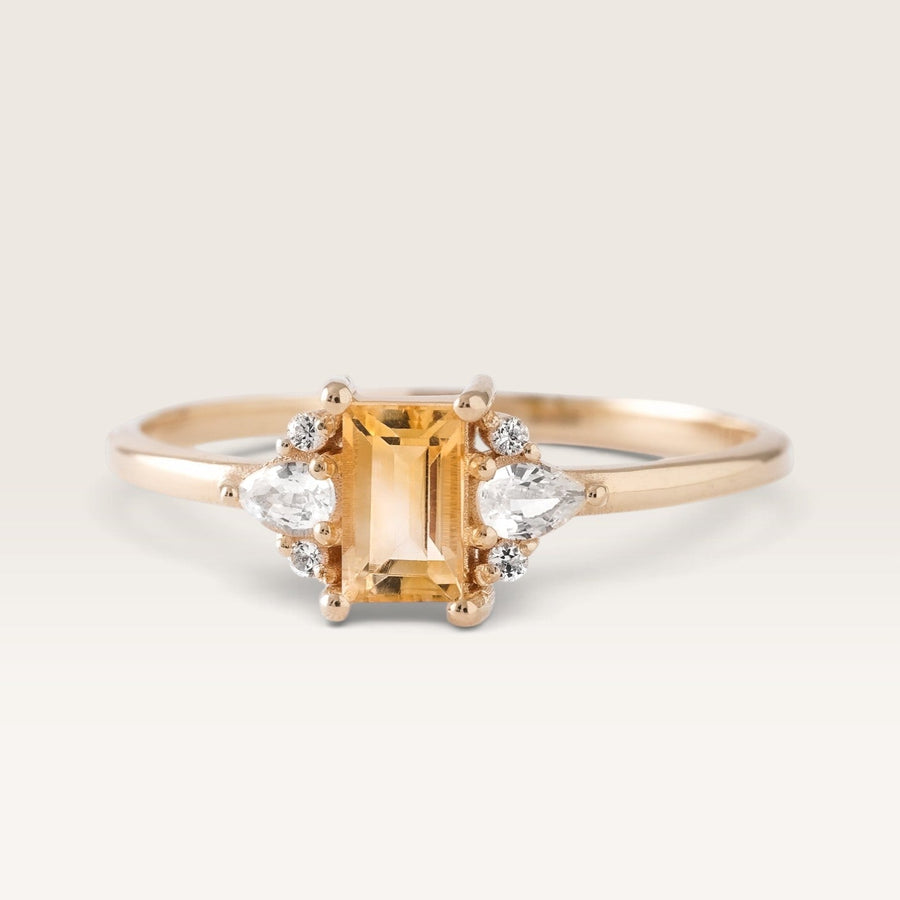 Noa | Citrien & Diamant Ring