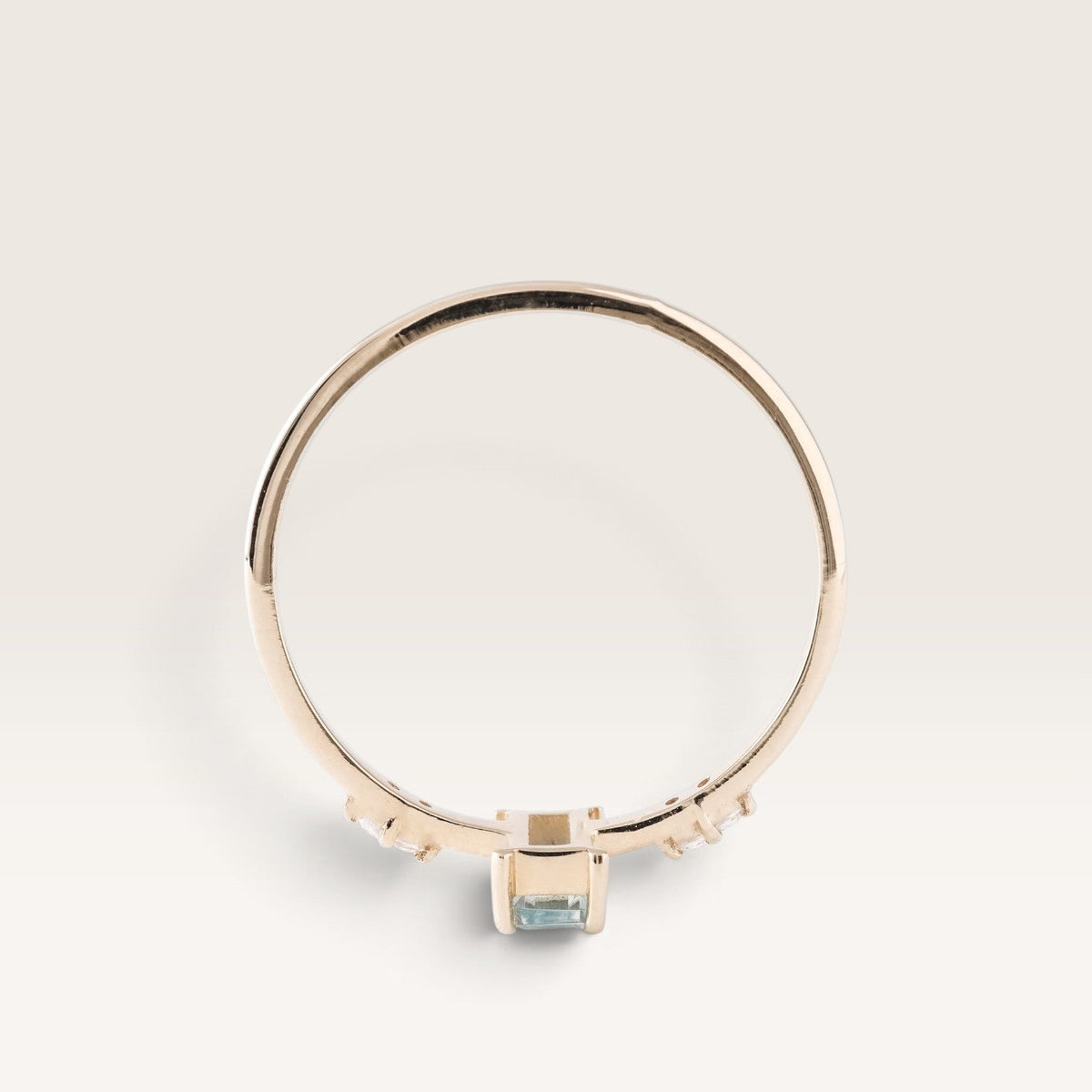 Nova | Aquamarijn Baguette & Diamant Ring - Menina Amsterdam