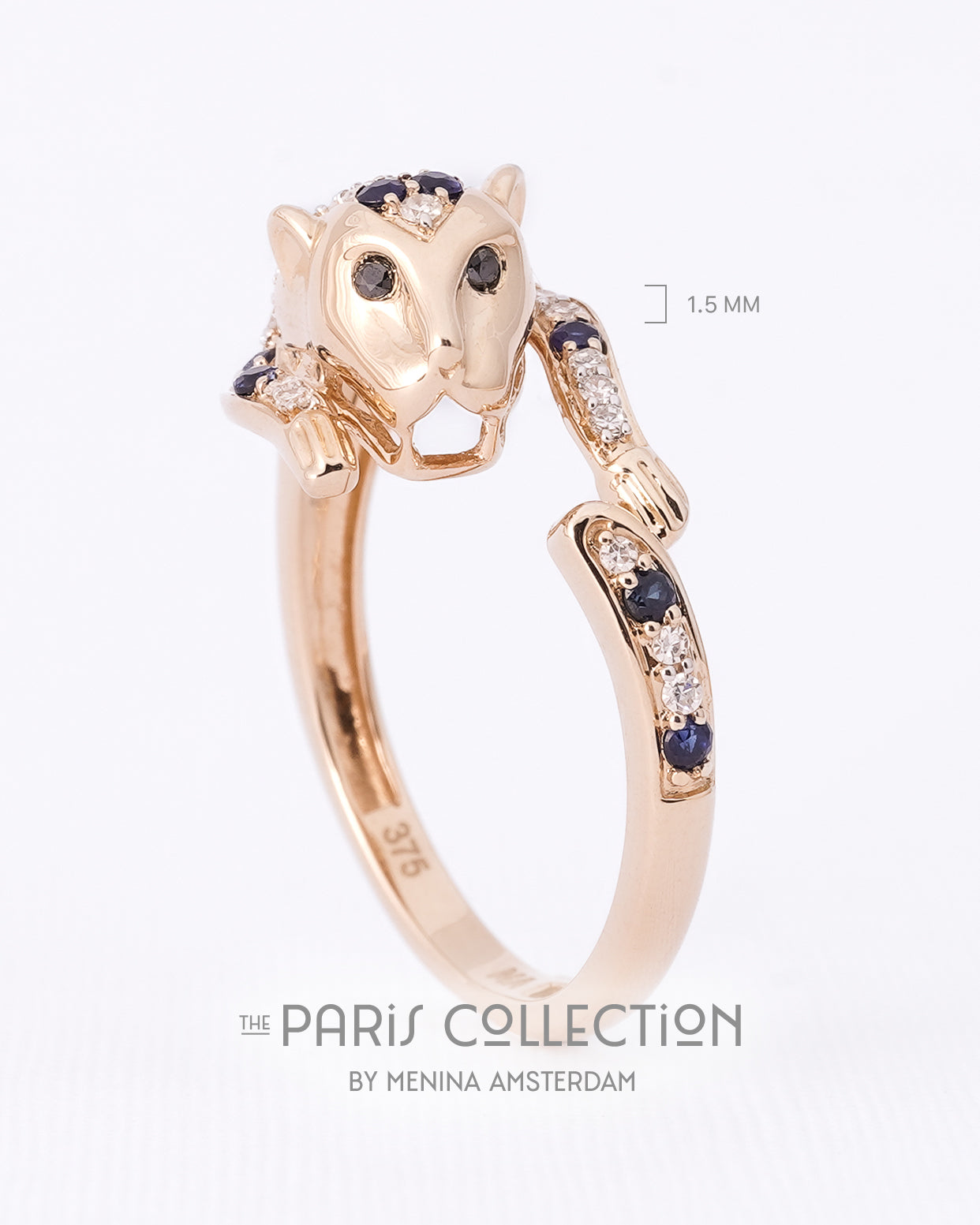 Chloé | 9K & 14K Saffier & Diamant Panter