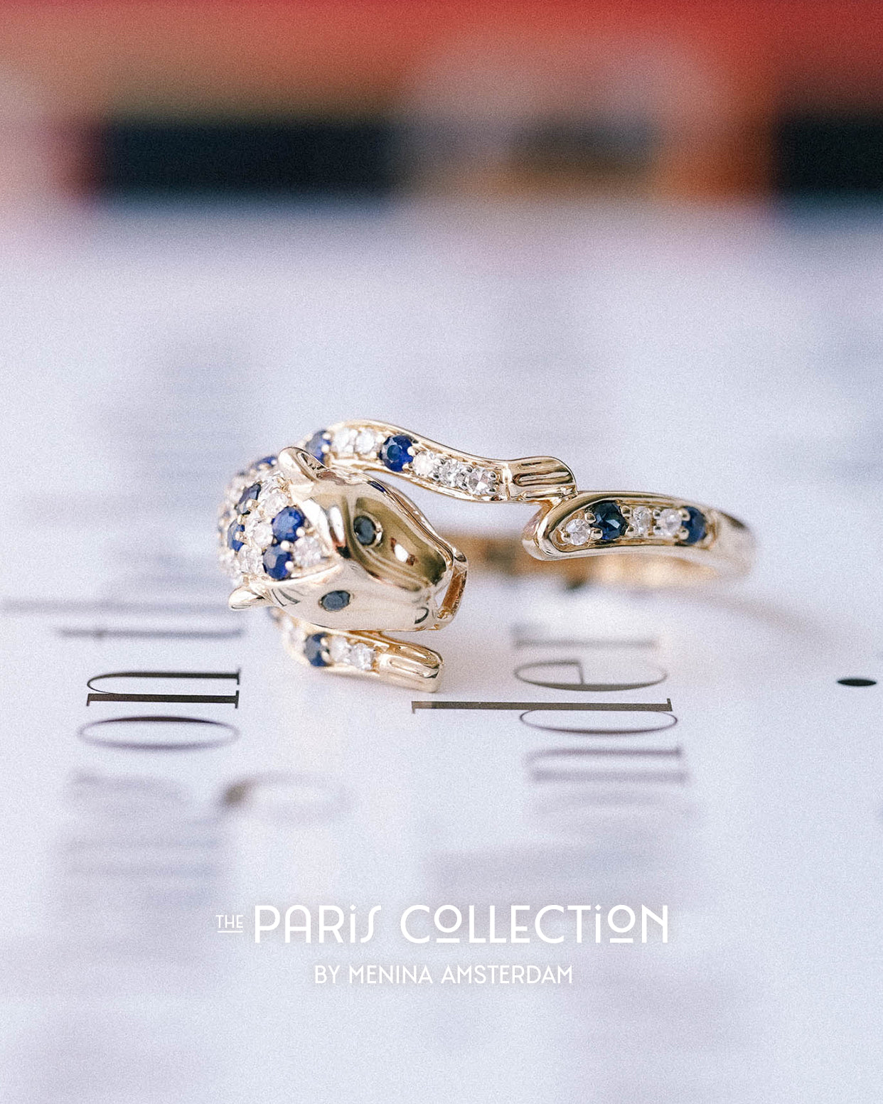 Chloé | 9K & 14K Saffier & Diamant Panter