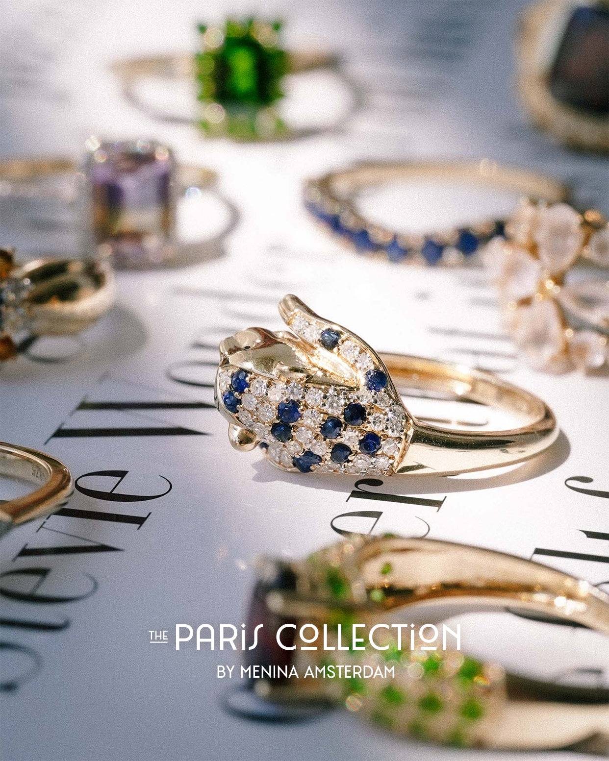 Chloé | 9K & 14K Saffier & Diamant Panter