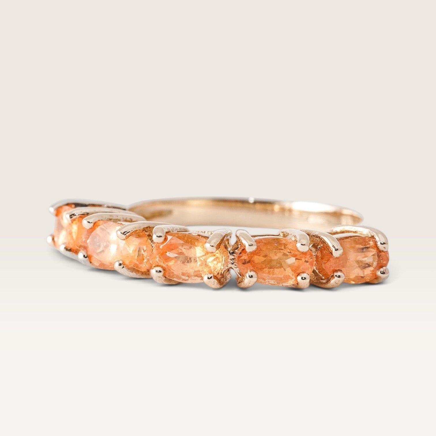 Oralyne | Vintage Oranje Saffier Dress Ring - Menina Amsterdam