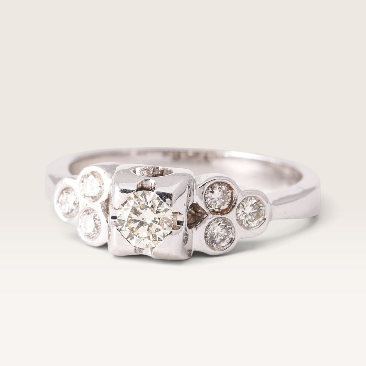 Roos | 14K Diamant Cluster Ring - Menina Amsterdam
