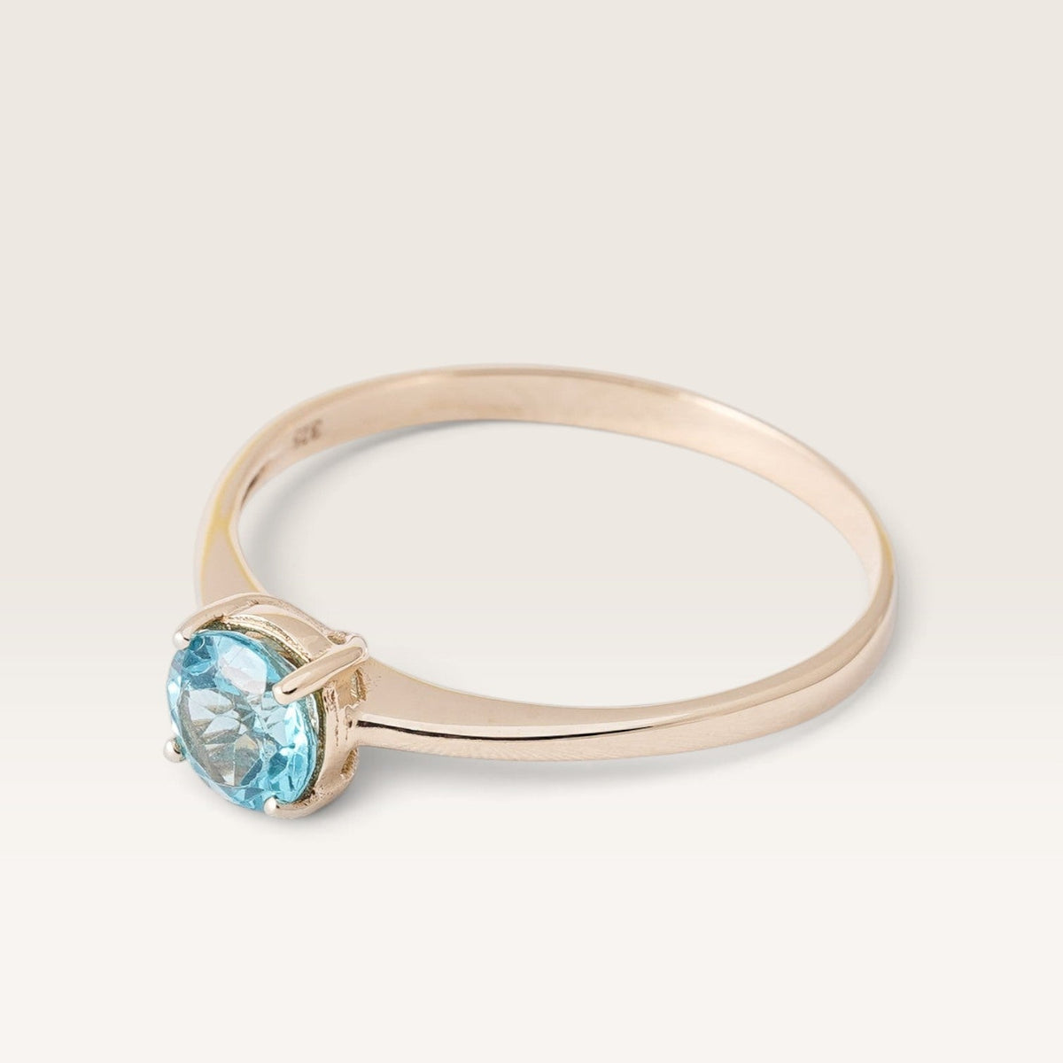Saya | Vintage blauwe Topaas Dress Ring - Menina Amsterdam