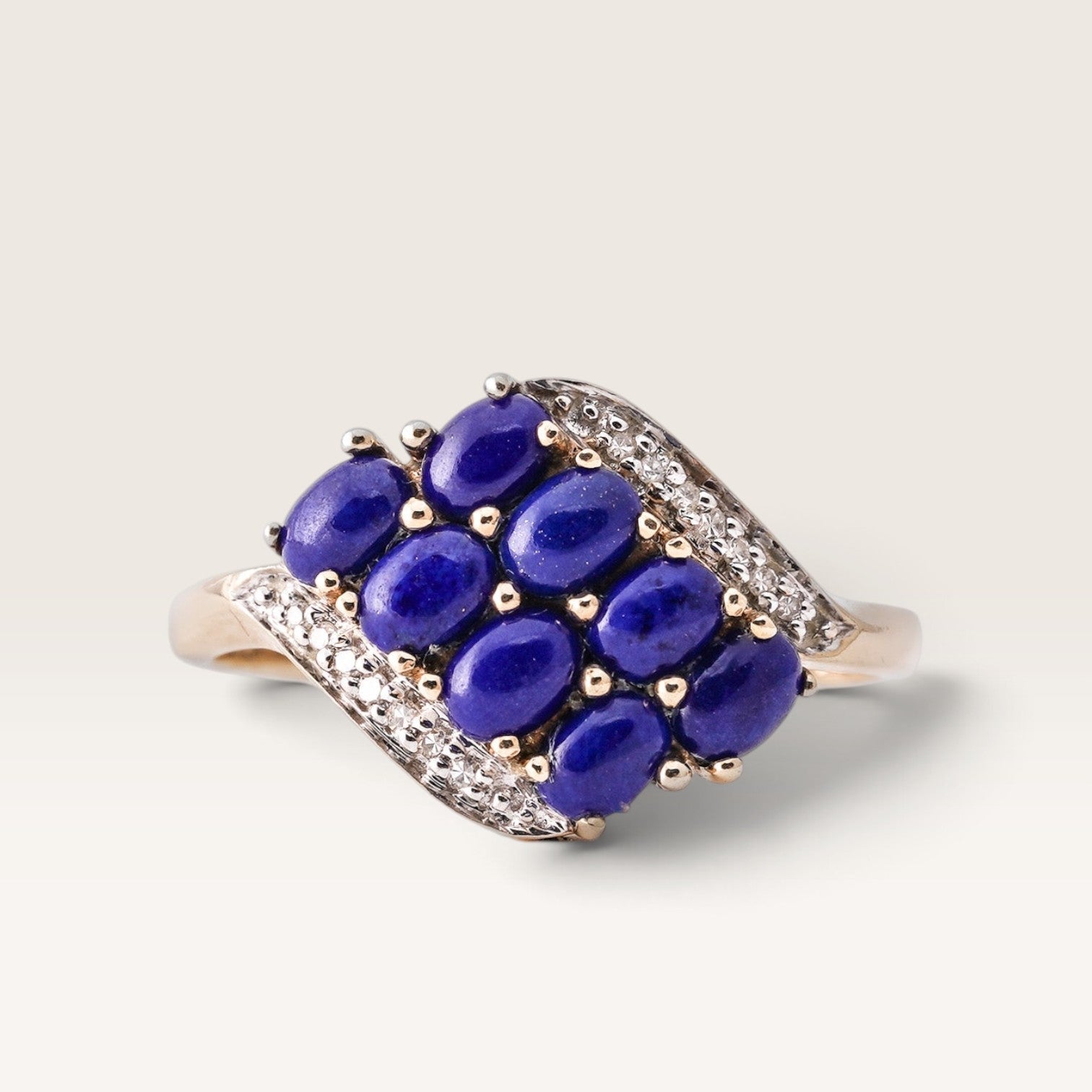 Sophia | Vintage Lapis Lazuli Dress & Diamant Ring - Menina Amsterdam