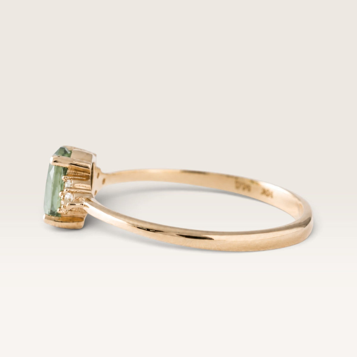 Valerie | Groene Toermalijn & Diamant Ring - Menina Amsterdam