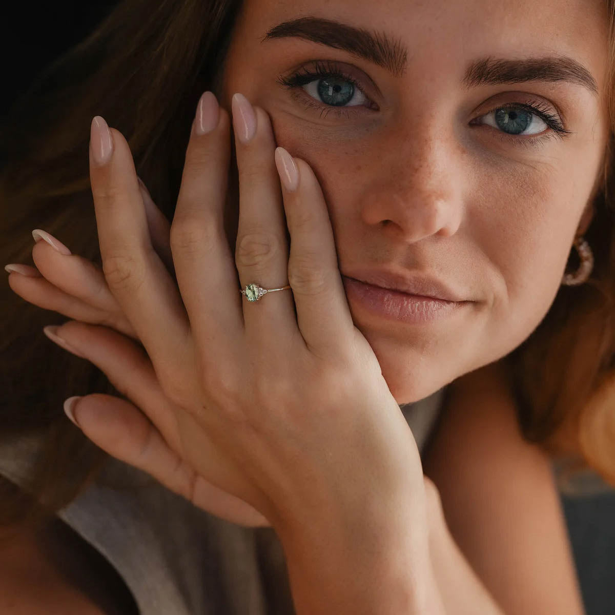 Valerie | Groene Toermalijn & Diamant Ring - Menina Amsterdam