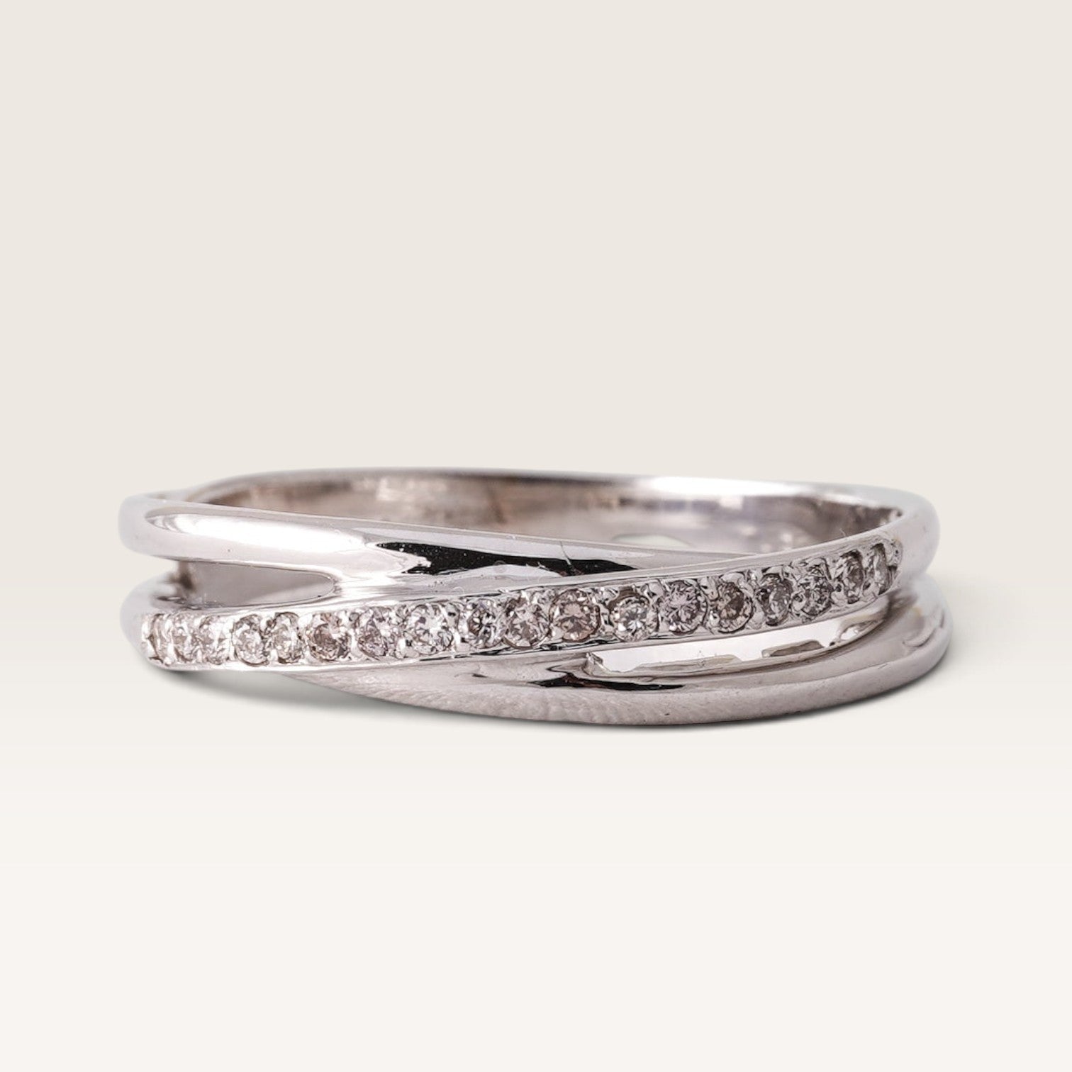Vian | 14K Diamond Band Ring - Menina Amsterdam