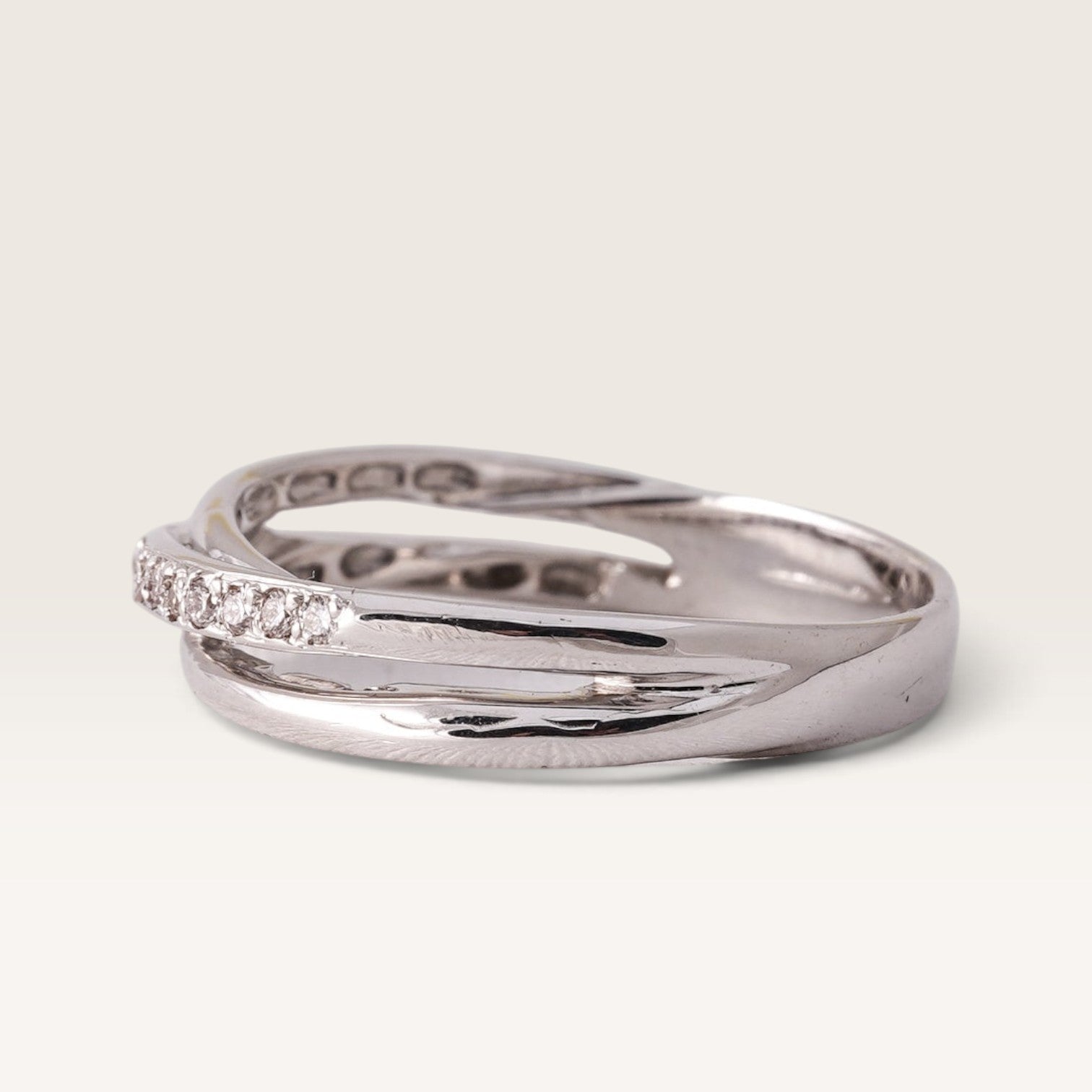 Vian | 14K Diamond Band Ring - Menina Amsterdam