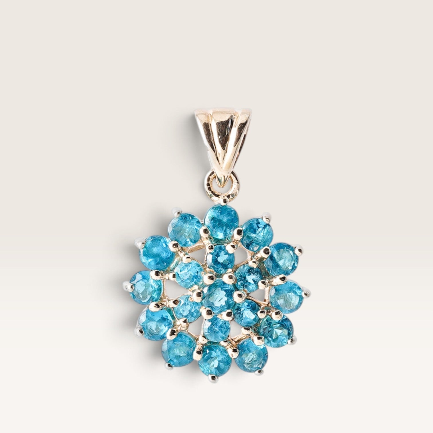 Alivienne | Vintage Blauwe Apatiet Cluster Hanger - Menina Amsterdam