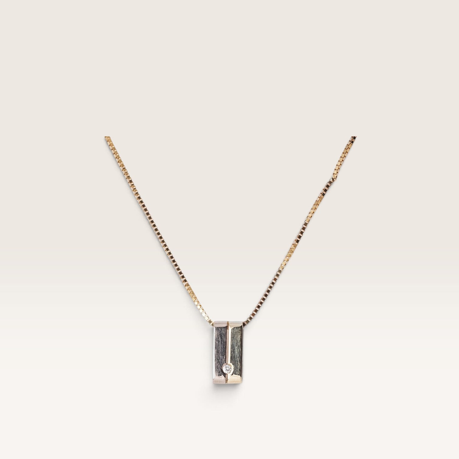 Astra | 14K Twotone Diamant Hanger - Menina Amsterdam