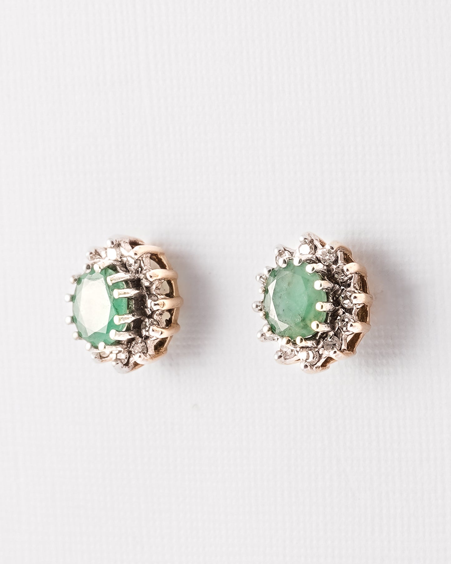 Nathalia | Vintage Smaragd & Diamant Oorbellen