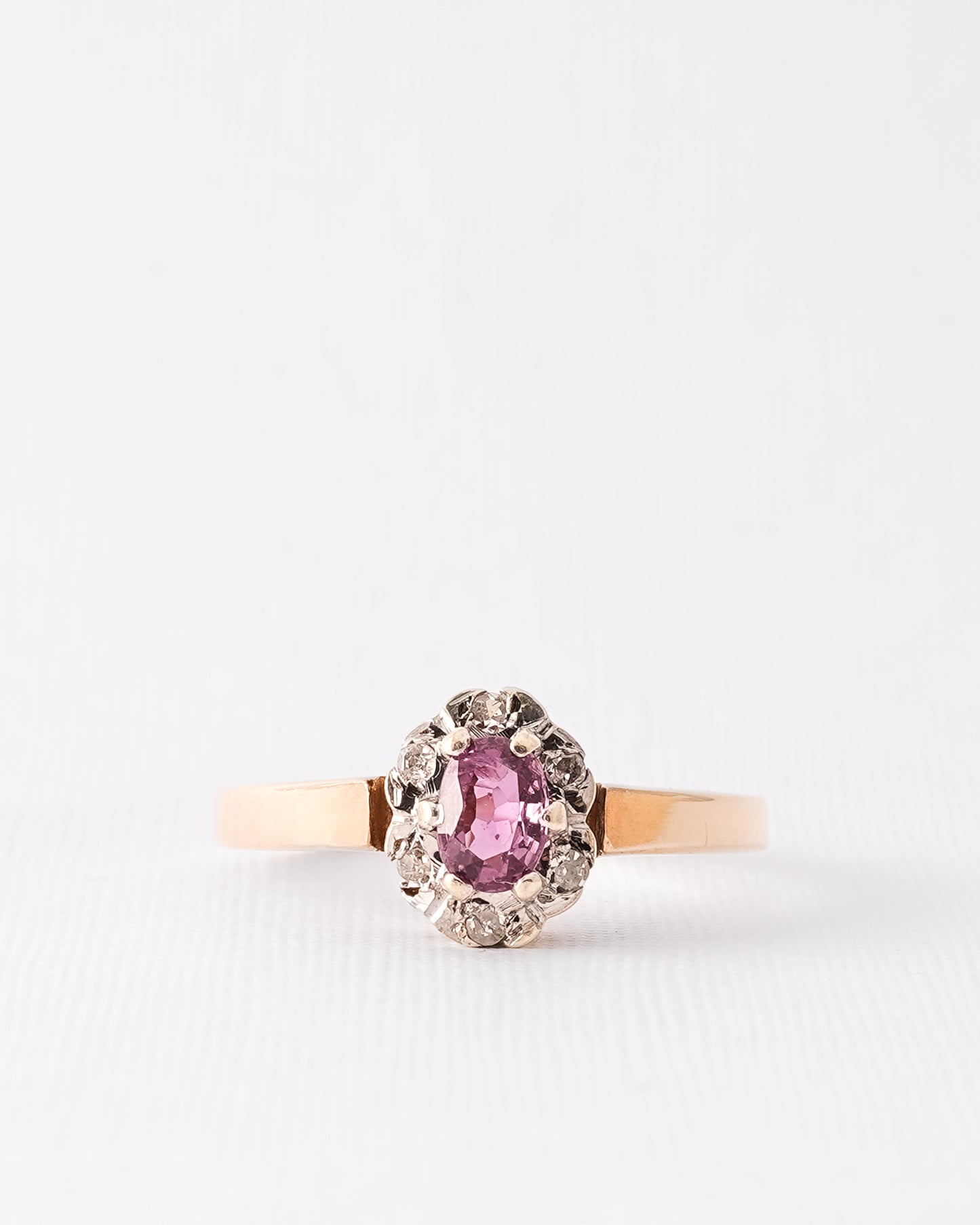 Ruby | Vintage Robijn & Diamant Cluster