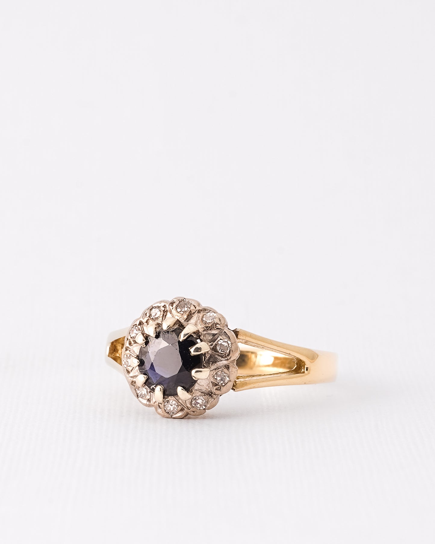 Donna | 18K Vintage Diamant & Saffier Detail