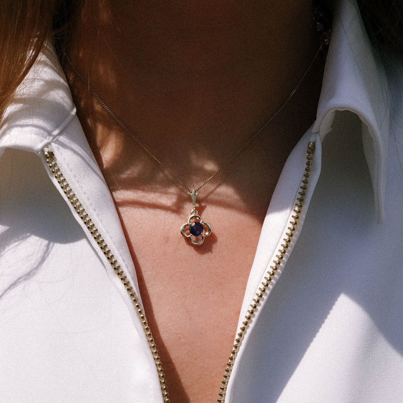 Chloé | Vintage Blueberry Kwarts Hanger - Menina Amsterdam